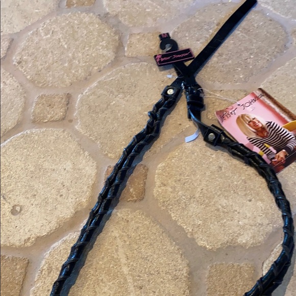 Betsy Johnson black rope belt - Picture 5 of 6